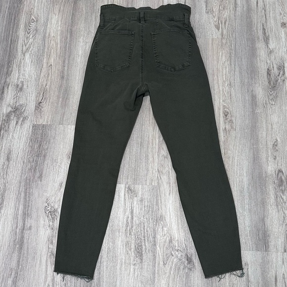 Pistola Revolve Jeans Olive Green High Waisted Paperbag Skinny Jeans Size 28 - Picture 5 of 7